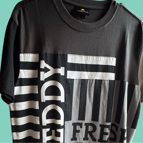 Teddy Fresh Block-Stripe Graphic Tee · Size Small · Excellent Condition - Picture 1 of 7